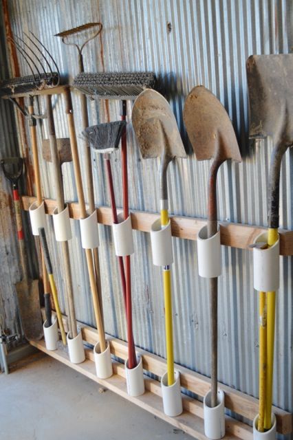 Pvc Garage Tool Organizer Garden Storage Rack Organization Tips Pvc Garage Tool Organizer Garden, Outdoor Tool Storage Ideas