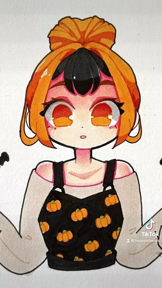 TikTok Pumpkin Gurl Drawing