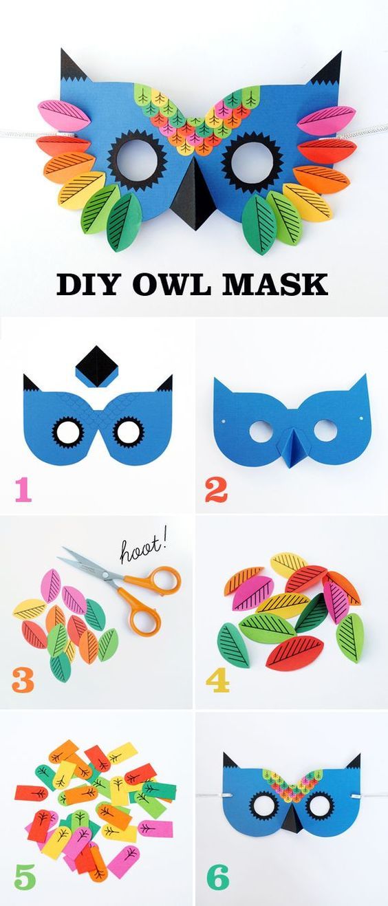 Cocuk Maskeleri Owl Elisi Fikirleri Maskeler