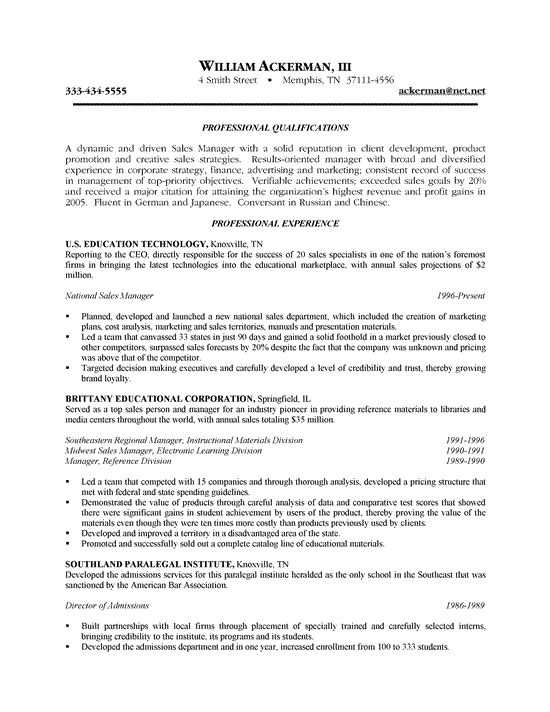Insurance Sales Representative Resume - http\/\/wwwresumecareer - national sales manager resume Insurance Sales Representative Resume - http\/\/wwwresumecareer - national sales manager resume