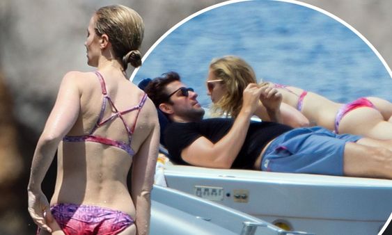 Bikini-clad Emily Blunt and husband John Krasinski enjoy boat day