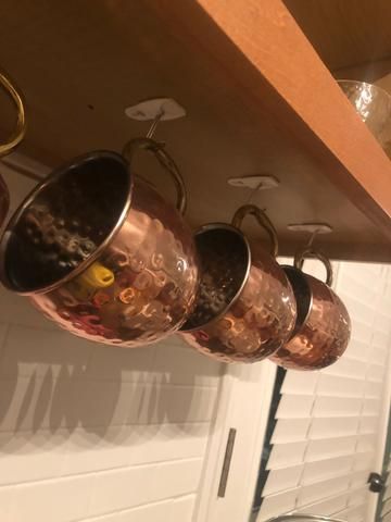 Diy Under Cabinet Mug Hooks Hanging Mugs Coffee Cup Holder Cups Coffee Cup Holder Diy, Coffee Cup Rack Under Cabinet