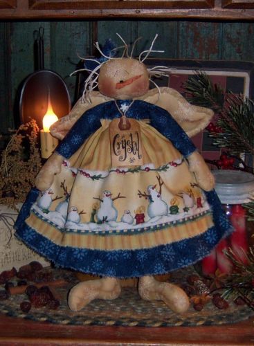 Primitive Snowman Crystal Snow Angel Doll Paper Pattern #239