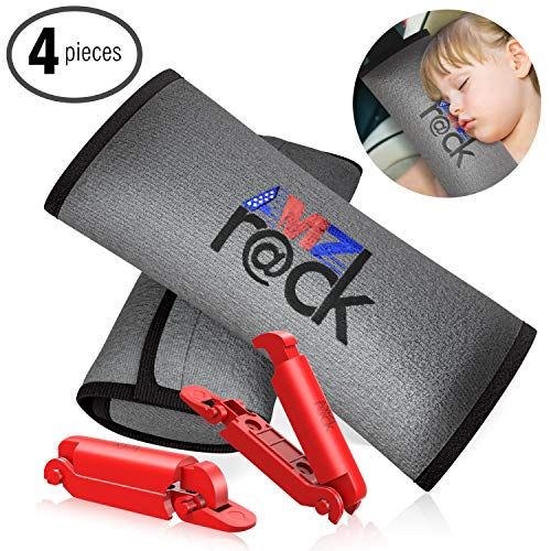 Seatbelt Pillow 2 Piece Soft Plush Car Seat Belt Cover 2 Red Seatbelt Clips Set Safety Belt Protector Pad Best Baby Car Seats Baby Car Seats Seat Belt Cover