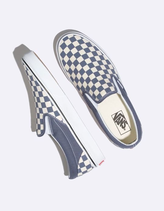 vans checkerboard slip on grisaille