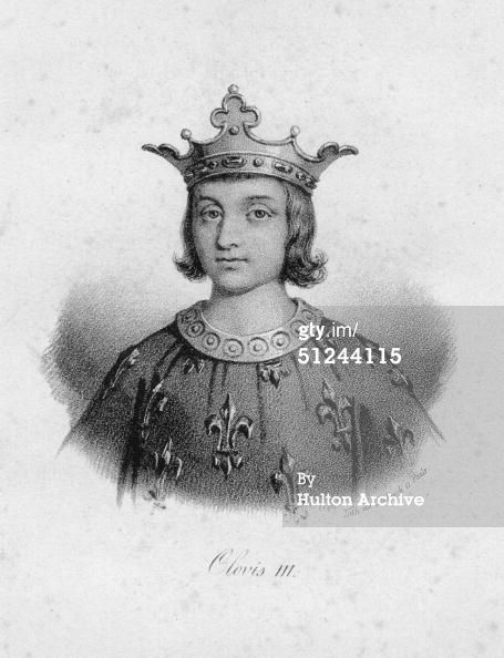 News Photo: Circa 680 AD King Clovis III of France