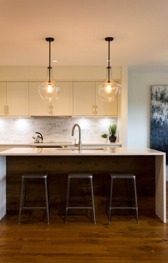 A Renovated Home In Vancouver Kitchen Decor Remodel Island Lighting Kitchen Decor Remodel, Kichler Everly Pendant Lights