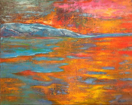 Barbara Bielecka-Woźniczko, Bez tytułu, olej na płótnie, 65x81cm, 2018 r.