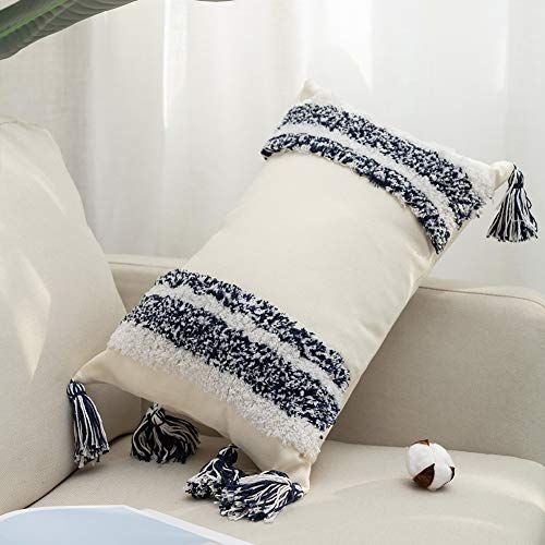 cygnus Boho Decorative Tufted Throw Pillow Covers Cotton Woven Modern Wave Geometric Textured Morocco Tribal Farmhouse Cushion Case for Couch Sofa 18x18 inch,Khaki and Cream cygnus Boho Decorative Tufted Throw Pillow Covers Cotton Woven Modern Wave Geometric Textured Morocco Tribal Farmhouse Cushion Case for Couch Sofa 18x18 inch,Khaki and Cream