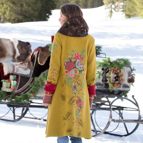 Boiled Wool Embroidered Sweater