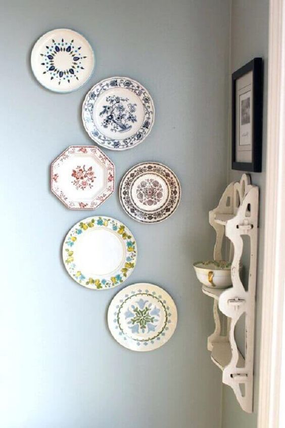 pratos estampados para decoração de parede #decoracaodeparede #decoração #decorideas