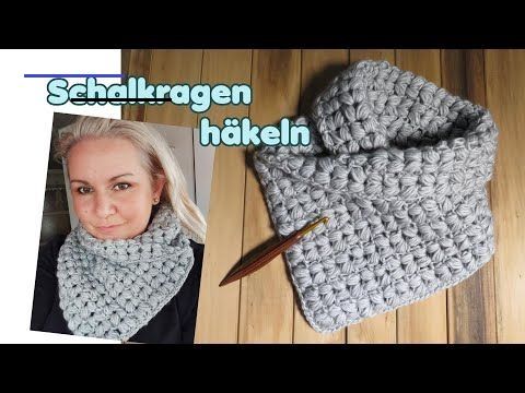 Schalkragen Häkeln Im V Puff Stitch Muster Kragenschal Schal Für Anfänger Häkelnideen In 2020 Puff Stitch Stitch Patterns Crochet