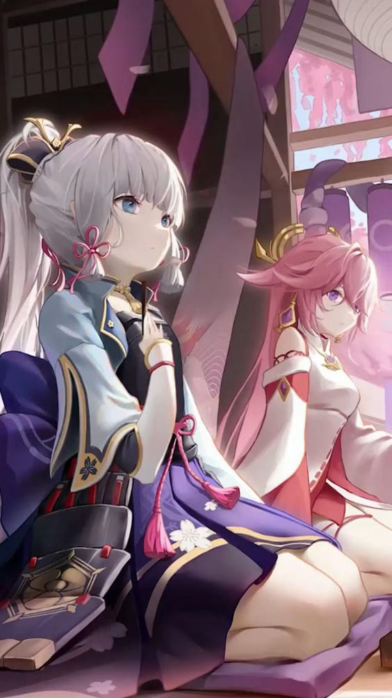 Kamisato Ayaka and Yae Miko ✧Live wallpaper✧
