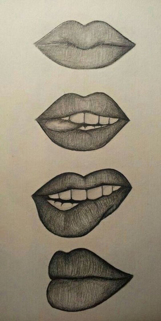 10+ Dibujos De Labios A Lapiz Faciles Ayayhome