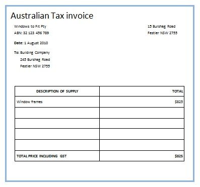 Australian Tax Invoice 7 Austrialian Tax Invoice Templates - invoice with gst template Australian Tax Invoice 7 Austrialian Tax Invoice Templates - invoice with gst template