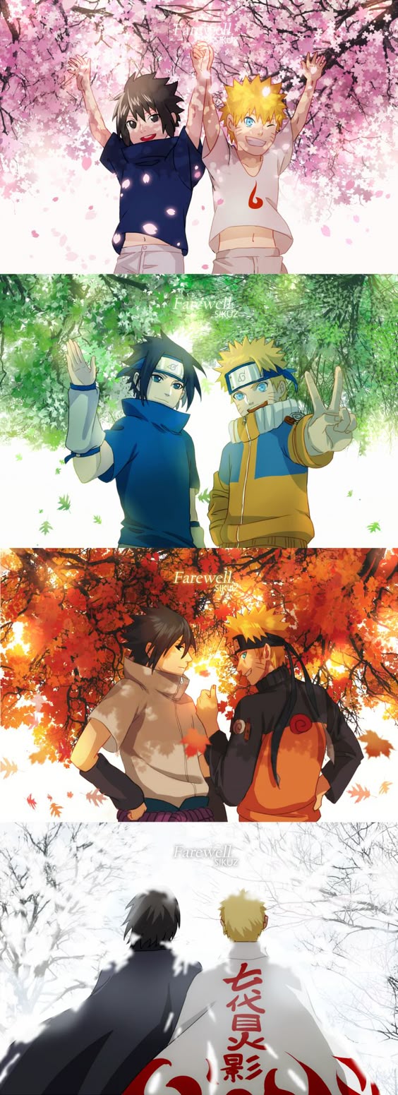 No importan cuales sean los problemas siempre existiran los verdaderos amigos que son como hermanos. Naruto y Sasuke