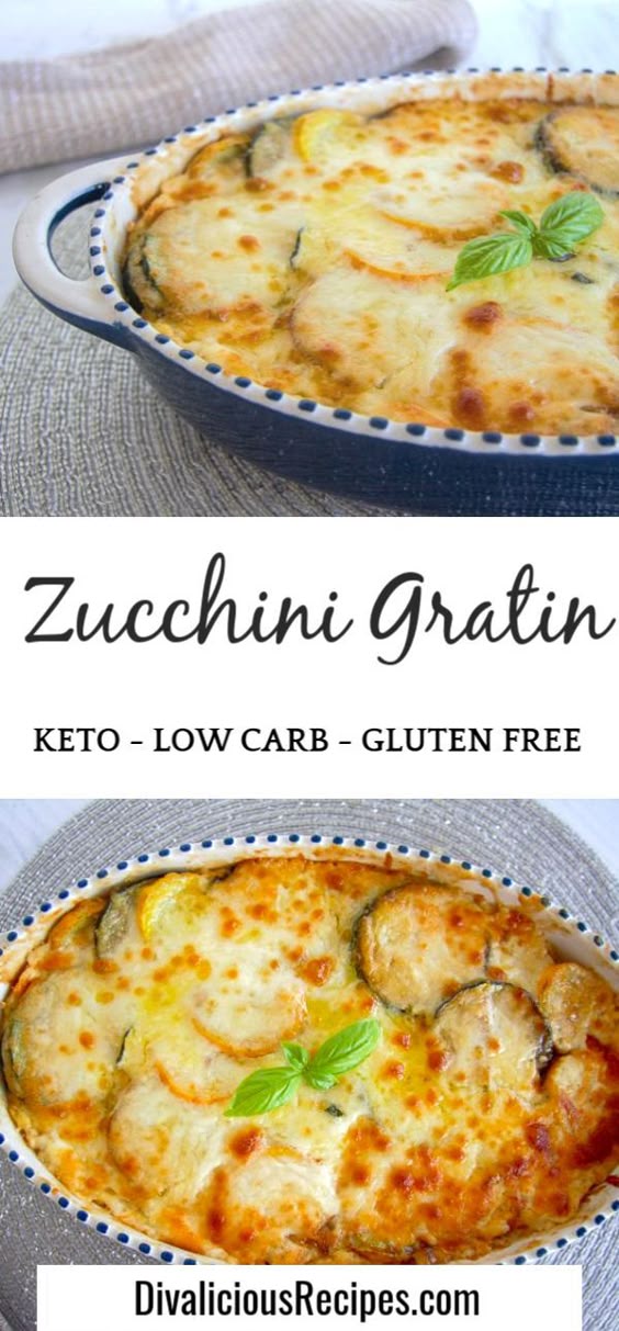Low Carb Cheesy Zucchini Gratin