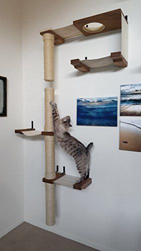 CatastrophiCreations Skyscraper with Hammock Climbing Activity Center Wall-Mounted Cat Tree