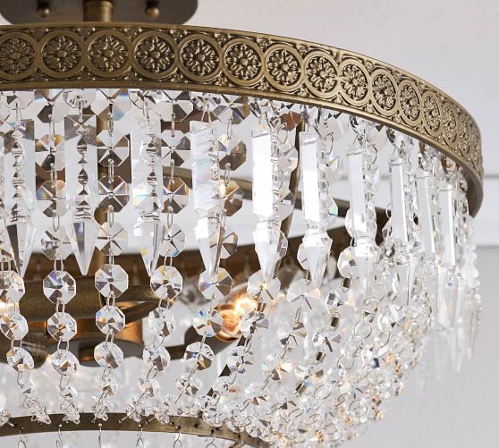 Scarlett Crystal Flush Mount In 2021 Chandelier Lighting Collections Flush Mount Chandelier Lighting, Flush Mount Crystal Drop Chandelier
