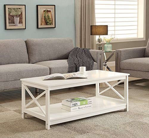 White Finish X Design Wooden Tail Coffee Table Shelf Tables Morecoffee Com Coastal Living Room Furniture Designs Coffee Table Shelf Tables, 18 Inch Depth Coffee Table