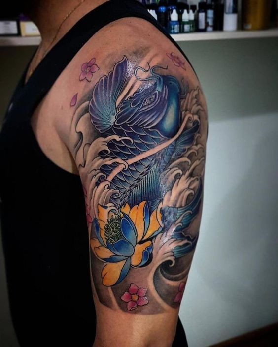 Follow the link to find out more about dragon koi fish tattoo designs! Be mindfu...