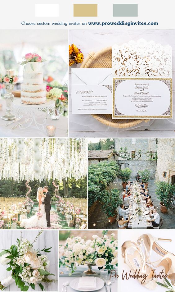 Gold and Ivory wedding themes