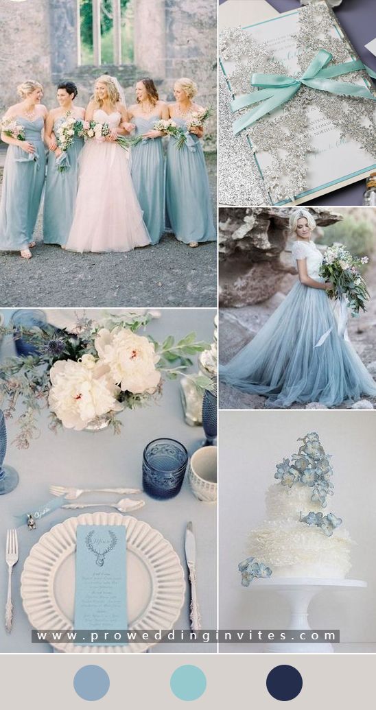 Adorable Shades of Blue Wedding Color Ideas for 2021