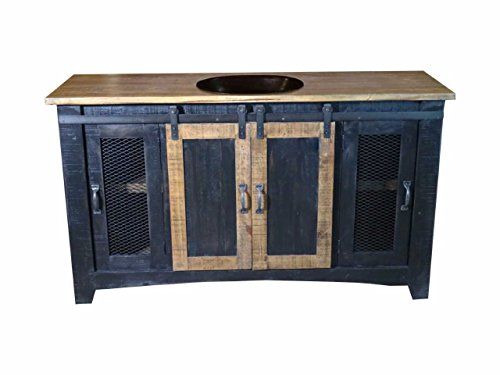 60 Inch Distressed Black Farmhouse Sliding Barn Door Sing S Com Dp Single Sink Bathroom Vanity Single Sink Bathroom Vanity, 70 Inch Vanity Single Sink