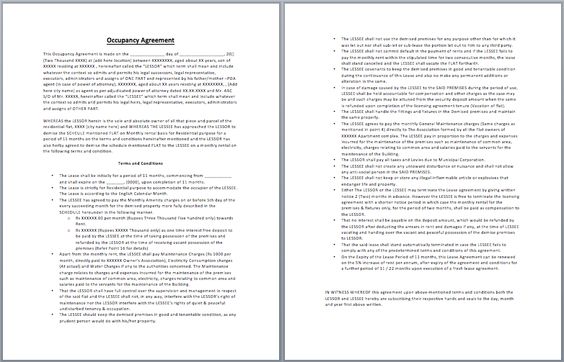 Occupancy Agreement Template Templates Pinterest Template - staff confidentiality agreement Occupancy Agreement Template Templates Pinterest Template - staff confidentiality agreement
