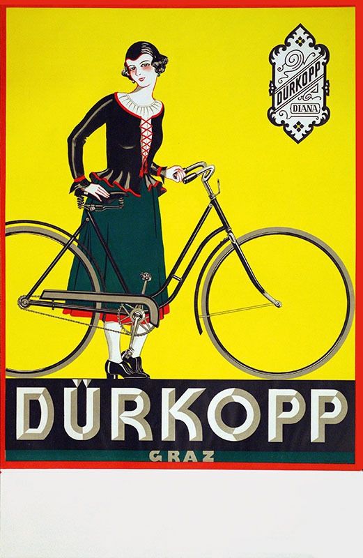 BICYCLE VINTAGE AD POSTER Durkopp RARE HOT NEW