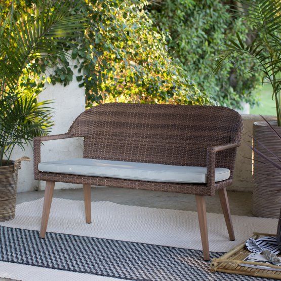 C Coast Pruitt Resin Wicker Outdoor Bench With Cushion Affordable Furniture Indoor - Resin Wicker Patio Bench C Coast Pruitt Resin Wicker Outdoor Bench With Cushion Affordable Furniture Indoor - Resin Wicker Patio Bench