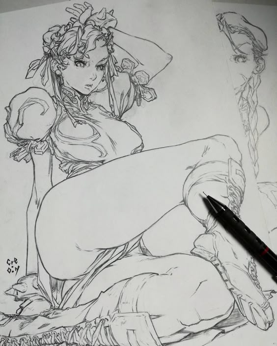 - Chun Li - Wip print... Stay tuned //Character is ©CAPCOM //Image is ©L.Gerchel / Cre.O.N #chunli #capcom #streetfighter #game #pinup #lgerchel #creon