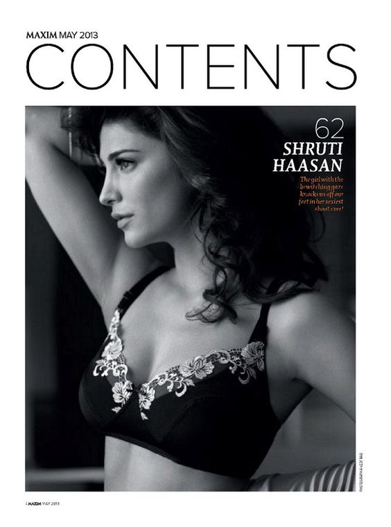 MagSpider: Photospread: Hot Shruti Hassan for Maxim India May 2013