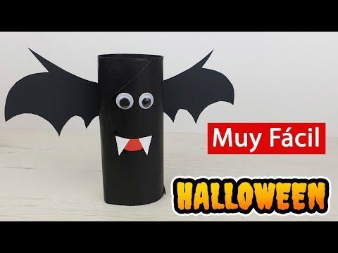 Aprende Como Hacer Un Murciélago Con Un Rollo De Papel Higiénico Una Manualidad De Hal Como Hacer Un Murcielago Murcielagos De Papel Rollos De Papel Higiénico