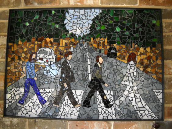 Beatles Abbey Road Glass Mosaic