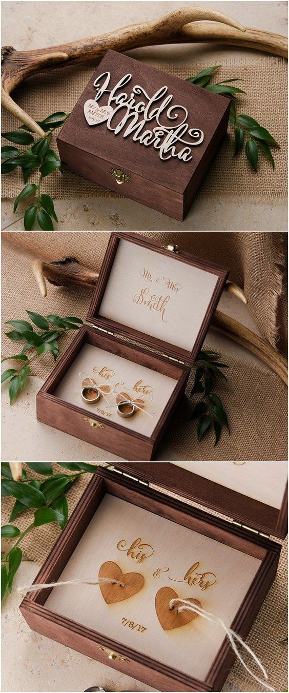 Ringebox Schachtel Aus Holz Wood Ring Box Wedding Wood Wedding