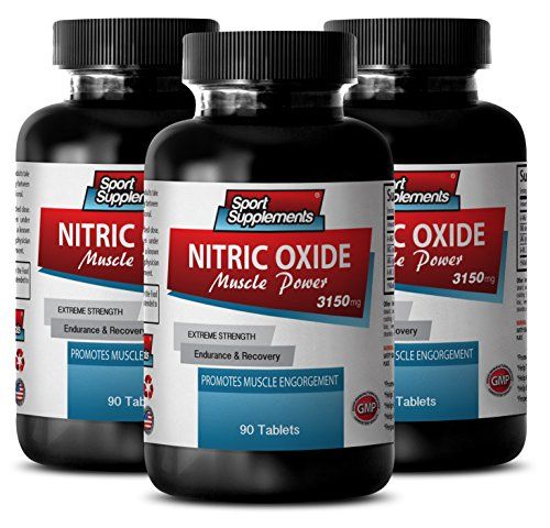 Nitric Oxide Muscle Power Nitric Oxide Muscle Power 3150mg Muscle Building Sport Edition 3 Bottles 270 Capsules Muscle Booster Nitric Oxide Muscle Power
