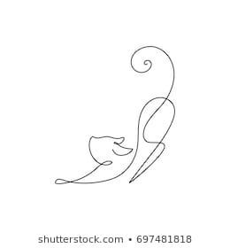 One Line Design Silhouette Of Cat Hand Drawn Mini Cat Design Drawn Hand Line Mini Silhouette Vector 猫のタトゥーデザイン 影絵 イラスト 線画アート One Line Design Silhouette Of Cat Hand Drawn Mini Cat Design Drawn Hand Line Mini Silhouette Vector 猫のタトゥーデザイン 影絵 イラスト 線画アート
