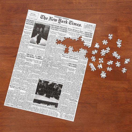The New York Times Jigsaw Puzzle Of Your Birth Date - Hammacher Schlemmer