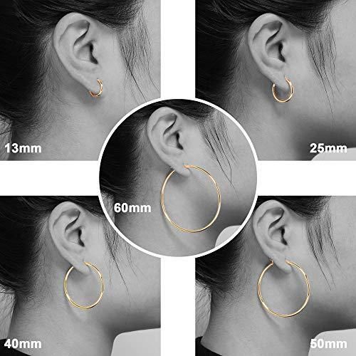 Small Gold Hoop Earrings for Women, 14K Gold Plated 925 Sterling Small Gold Hoop Earrings for Women, 14K Gold Plated 925 Sterling