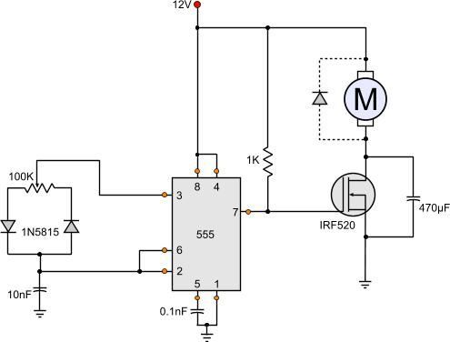 555 Dc Motor Speed Control Motor Speed Circuit Diagram Electronic Circuit Projects