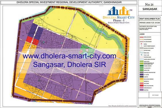 Map of Sangasar, Dholera SIR. #Dholera #DholeraSIR #DholeraSmartCity #Gujarat