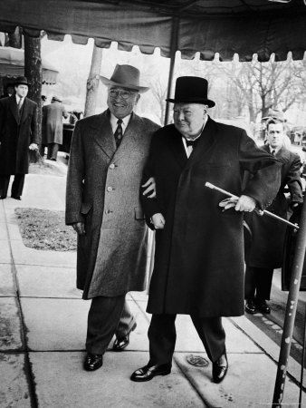 Harry Truman and Winston Churchill