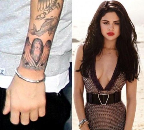 Justin Bieber la tattoo Gallery completa  Selena Gomez Tattoo Hip  Justin  bieber Tatuagem justin bieber Tatuagens de celebridades