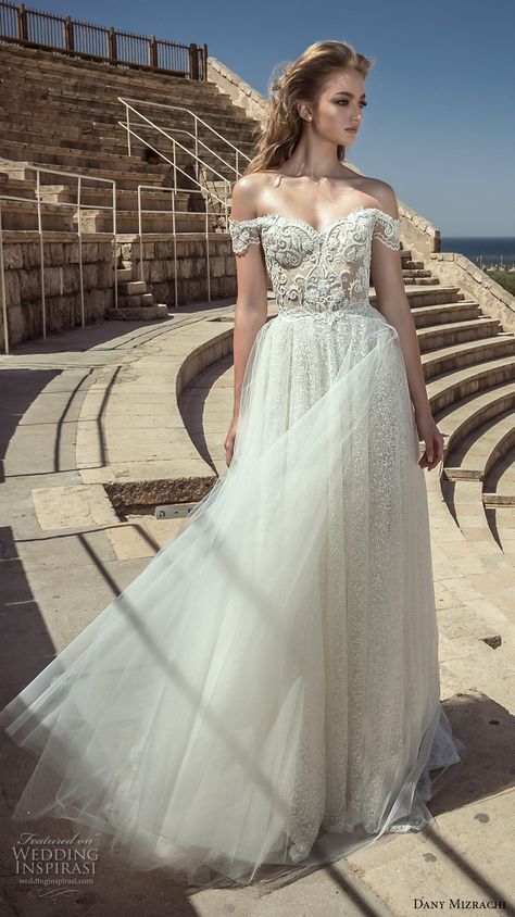 elegant romantic a line wedding dress lace