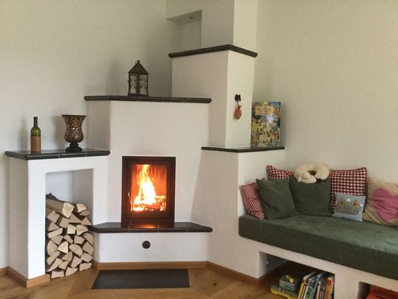 Kachelofen mit Naturstein-Abschluss #Kachelofen #Grundofen - designer arbeitstisch tolle idee platz sparen Kachelofen mit Naturstein-Abschluss #Kachelofen #Grundofen - designer arbeitstisch tolle idee platz sparen
