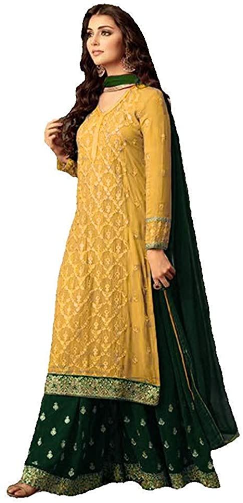 stylishfashion Indian/Pakistani Christmas Special Party Ethnic wear gharara Lengha Style Salwar Kameez Suit for Women stylishfashion Indian/Pakistani Christmas Special Party Ethnic wear gharara Lengha Style Salwar Kameez Suit for Women