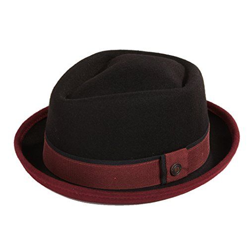 Dasmarca Mens Crushable /& Packable Wool Felt Pork Pie Hat