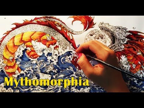Using Acrylic Paint In Coloring Books The Dragon With Acrylic Paints Mythomorphia 64 X Speed Coloring Books Acrylic Painting Artwork