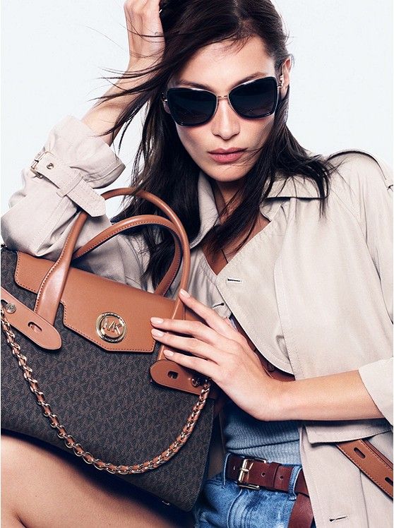 MICHAEL Michael Kors Grand sac porté main Carmen en cuir à ... MICHAEL Michael Kors Grand sac porté main Carmen en cuir à ...